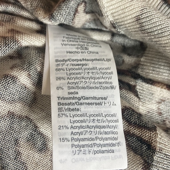 J.Crew Silk-blend Shoulder-Button Sweater in Leopard Print XS NEW - Picture 4 of 4